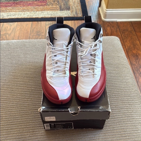 Jordan Other - Jordan 12 (2009) White and Cherry High-Top Sneakers